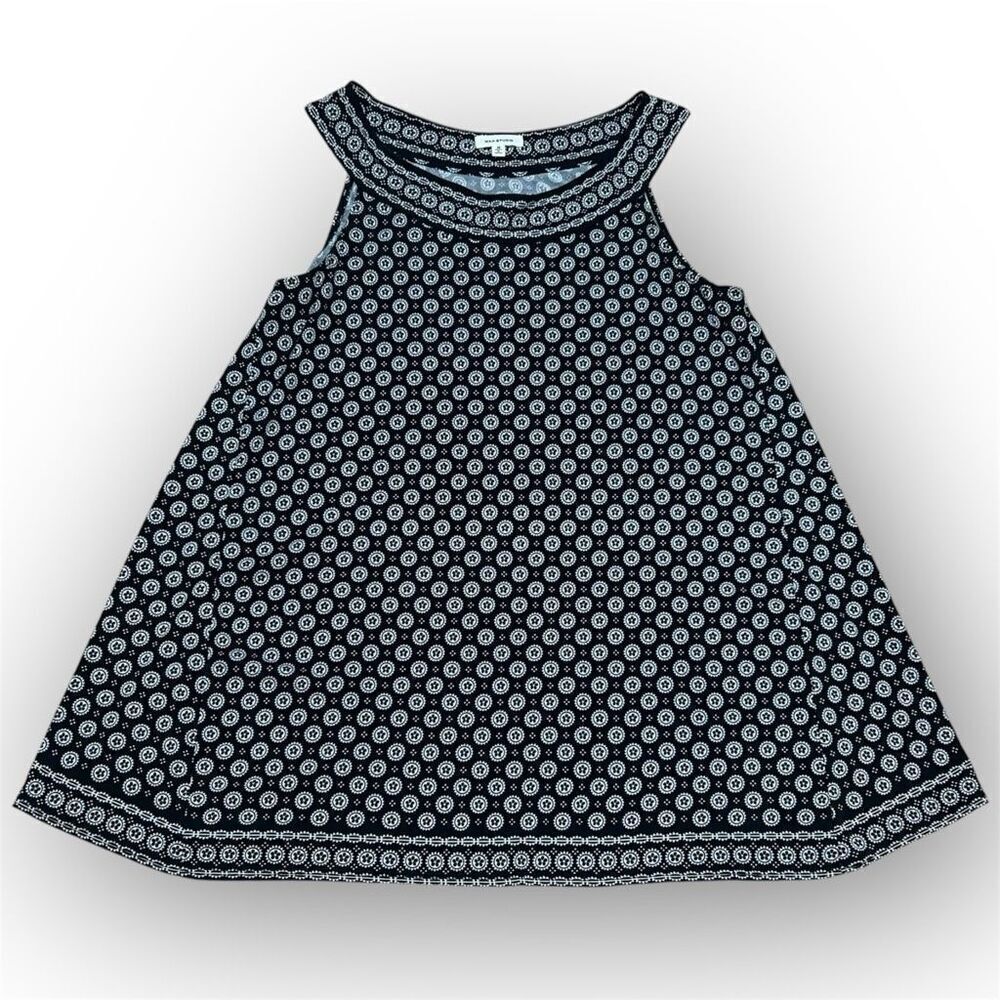 Max Studio, Sleevless Printed Matte Jersey Trapeze Tunic Top Women's Medium